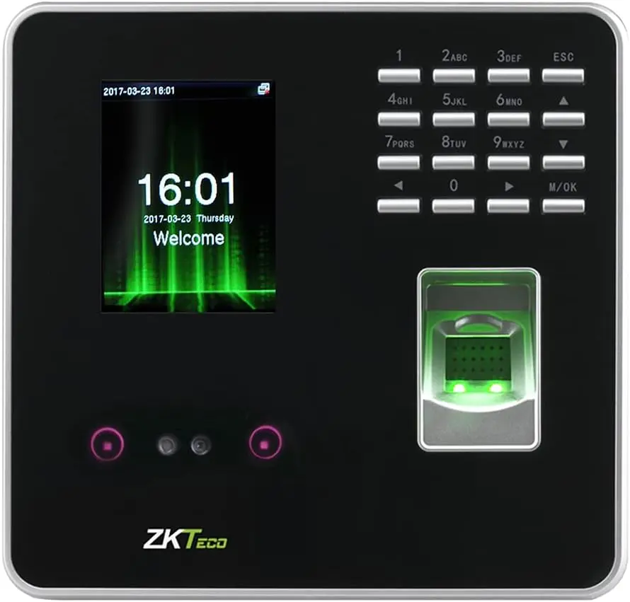 ZKTeco جهاز بصمة الإصبع والوجه ZK-MB20 نظام الحضور والانصراف ZKTeco جهاز بصمة الإصبع ZK K50 نظام الحضور والانصراف
