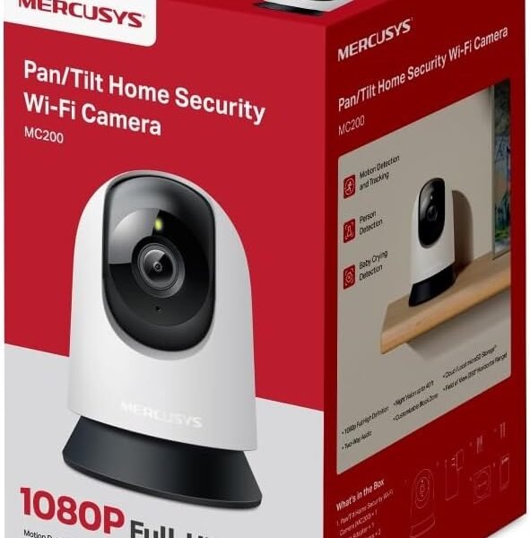MERCUSYS MC200 Wi-Fi Pan & Tilt Indoor Security Camera 2MP 4mm (Mic)